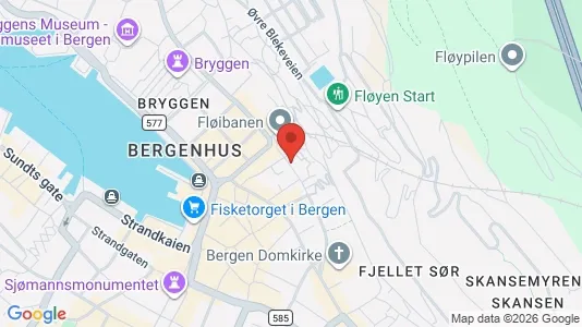 Rooms for rent i Bergen Bergenhus - kort over placeringen