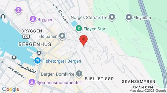 Apartments for rent i Bergen Bergenhus - kort over placeringen