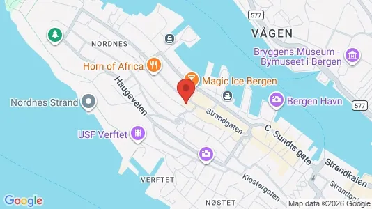 Apartments for rent i Bergen Bergenhus - kort over placeringen