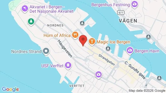 Rooms for rent i Bergen Bergenhus - kort over placeringen