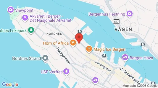 Apartments for rent i Bergen Bergenhus - kort over placeringen