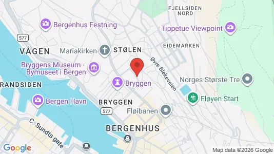 Apartments for rent i Bergen Bergenhus - kort over placeringen