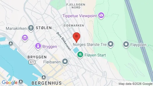 Apartments for rent i Bergen Bergenhus - kort over placeringen