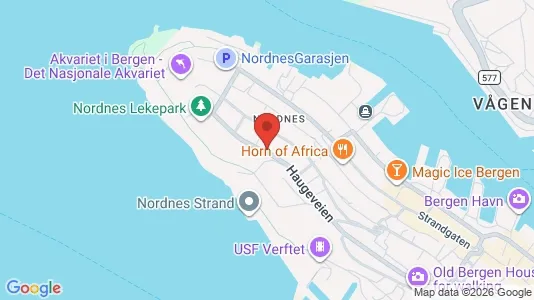 Rooms for rent i Bergen Bergenhus - kort over placeringen