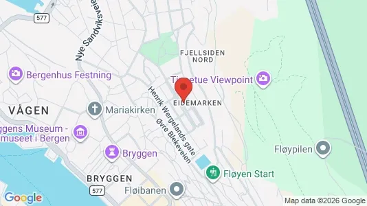 Apartments for rent i Bergen Bergenhus - kort over placeringen