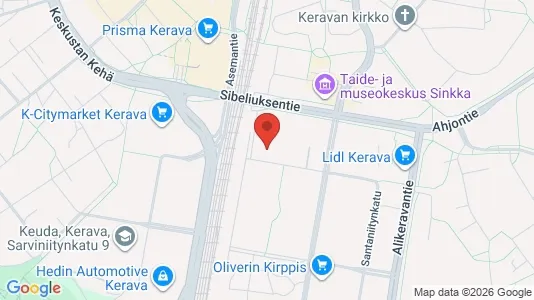 Apartments for rent i Kerava - kort over placeringen