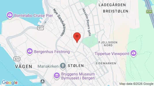 Apartments for rent i Bergen Bergenhus - kort over placeringen