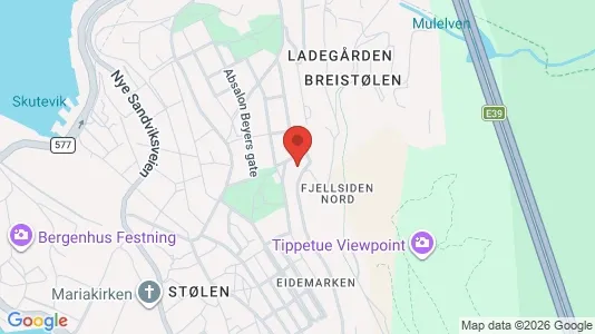 Apartments for rent i Bergen Bergenhus - kort over placeringen