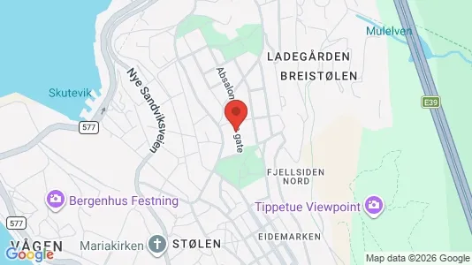 Apartments for rent i Bergen Bergenhus - kort over placeringen