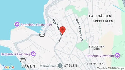 Apartments for rent i Bergen Bergenhus - kort over placeringen