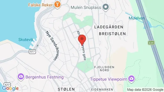Rooms for rent i Bergen Bergenhus - kort over placeringen