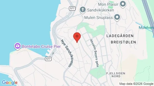 Apartments for rent i Bergen Bergenhus - kort over placeringen