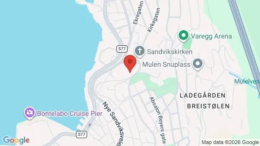 Apartments for rent i Bergen Bergenhus - kort over placeringen