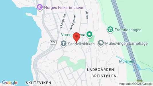 Rooms for rent i Bergen Bergenhus - kort over placeringen