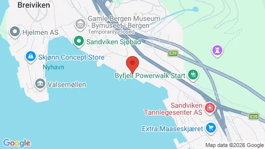 Apartments for rent i Bergen Bergenhus - kort over placeringen