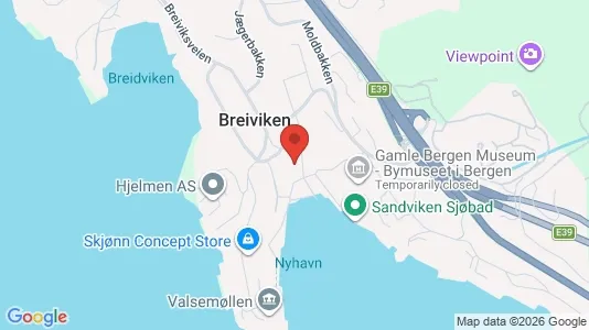 Apartments for rent i Bergen Bergenhus - kort over placeringen