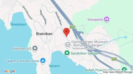 Apartments for rent i Bergen Bergenhus - kort over placeringen