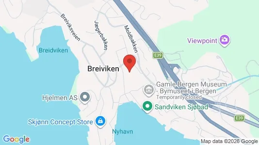 Apartments for rent i Bergen Bergenhus - kort over placeringen
