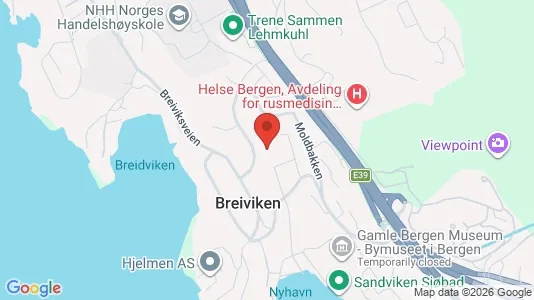 Apartments for rent i Bergen Bergenhus - kort over placeringen