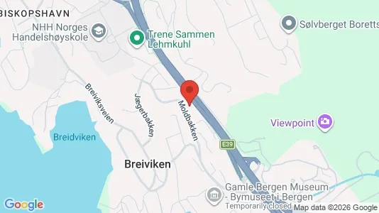 Rooms for rent i Bergen Bergenhus - kort over placeringen