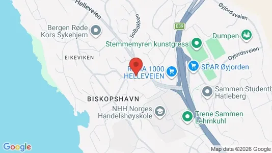 Rooms for rent i Bergen Bergenhus - kort over placeringen
