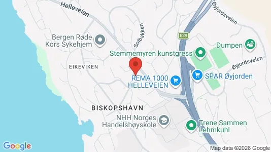 Apartments for rent i Bergen Bergenhus - kort over placeringen