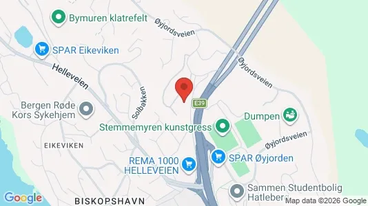 Apartments for rent i Bergen Bergenhus - kort over placeringen