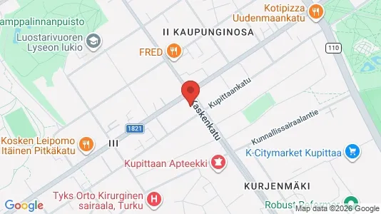 Apartments for rent i Turku - kort over placeringen