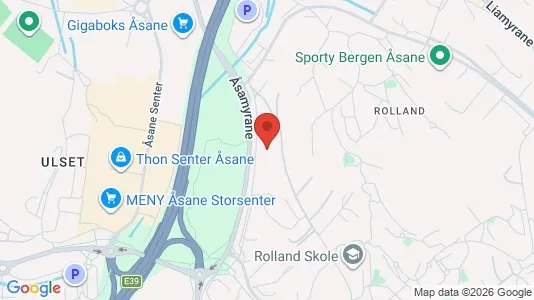 Rooms for rent i Bergen Åsane - kort over placeringen