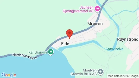 Apartments for rent i Granvin - kort over placeringen