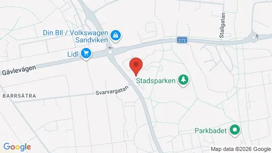 Apartments for rent i Sandviken - kort over placeringen