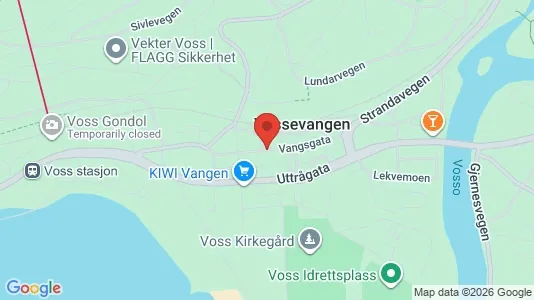 Apartments for rent i Voss - kort over placeringen
