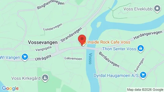 Apartments for rent i Voss - kort over placeringen