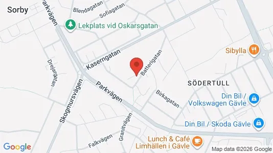 Apartments for rent i Gävle - kort over placeringen