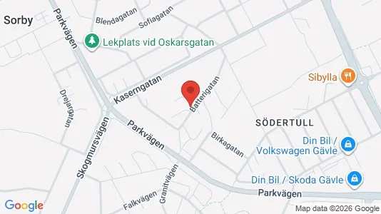 Apartments for rent i Gävle - kort over placeringen