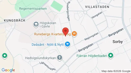 Apartments for rent i Gävle - kort over placeringen