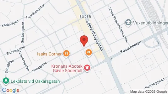 Apartments for rent i Gävle - kort over placeringen