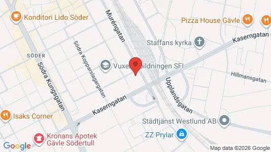 Apartments for rent i Gävle - kort over placeringen