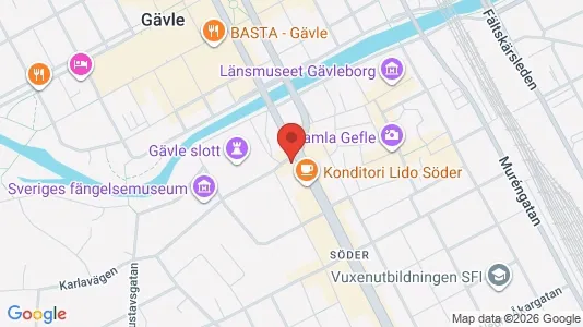 Apartments for rent i Gävle - kort over placeringen