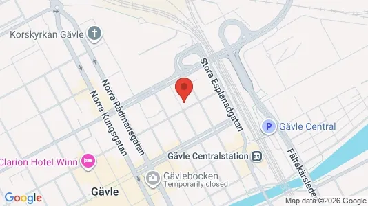 Apartments for rent i Gävle - kort over placeringen