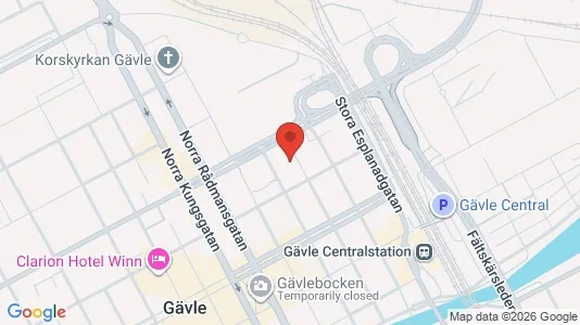 Apartments for rent i Gävle - kort over placeringen