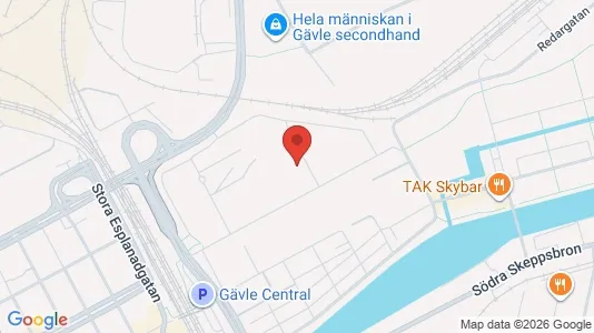 Apartments for rent i Gävle - kort over placeringen