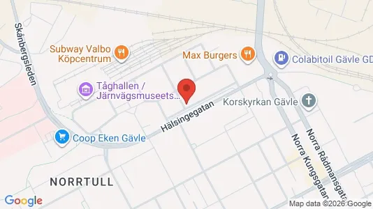 Apartments for rent i Gävle - kort over placeringen