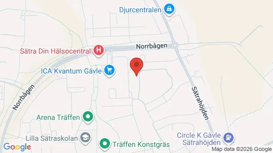 Apartments for rent i Gävle - kort over placeringen
