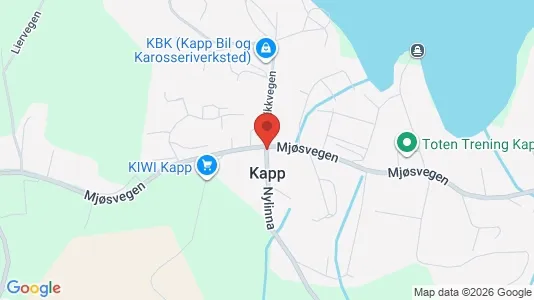 Apartments for rent i Østre Toten - kort over placeringen