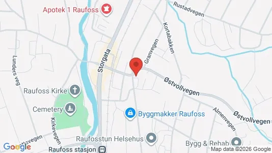 Apartments for rent i Vestre Toten - kort over placeringen