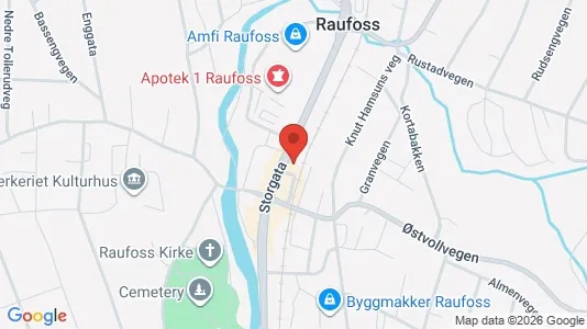 Rooms for rent i Vestre Toten - kort over placeringen