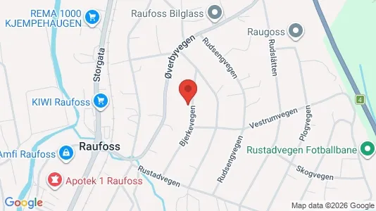 Apartments for rent i Vestre Toten - kort over placeringen