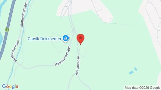 Apartments for rent i Gjøvik - kort over placeringen