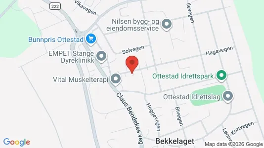 Apartments for rent i Stange - kort over placeringen